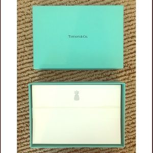 Tiffany & Co. Note Card Set w/ Silver Pineapple